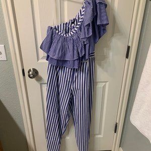 NWT J Crew Stripped Jumpsuit